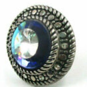 Adjustable Fashion Noble Silver Gemstone Ring